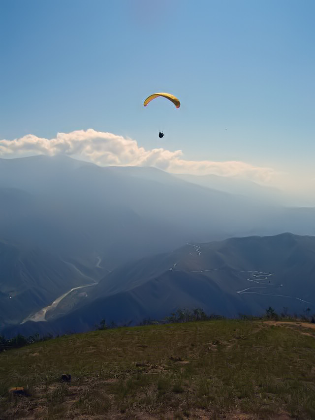 Flying over Chicamocha Canyon